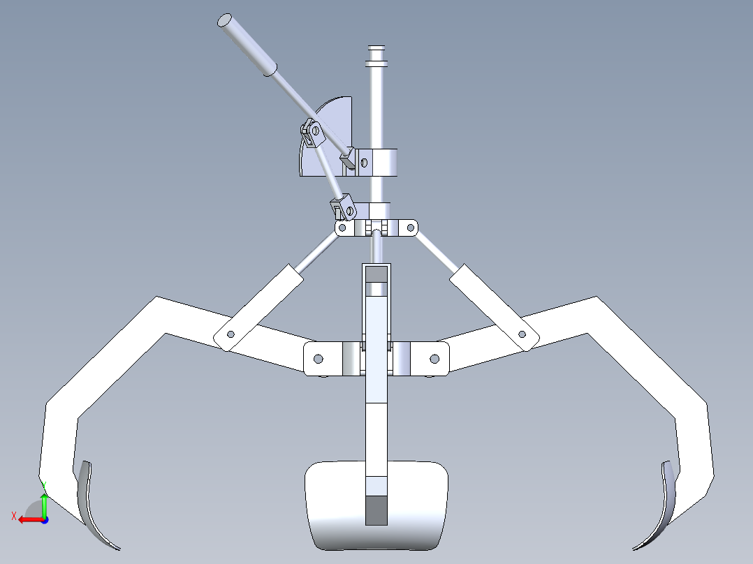 轮胎抓取爪后视图