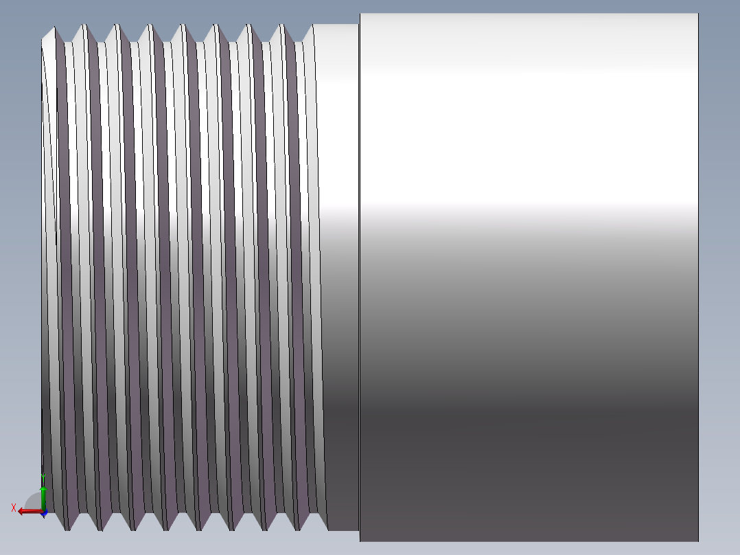 丝头-单外丝 DN25后视图
