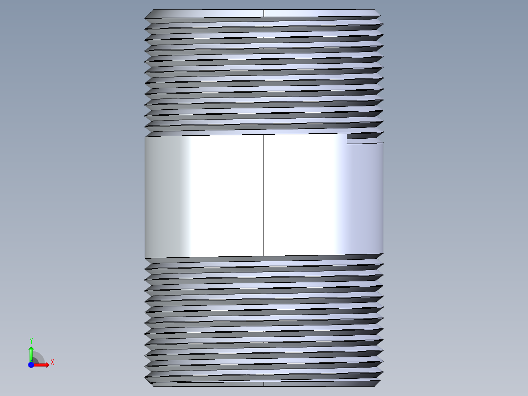 CPVC管件33-Sch80_Nipple_MPTxMPT_9861-215_1.5in x 3in前视图