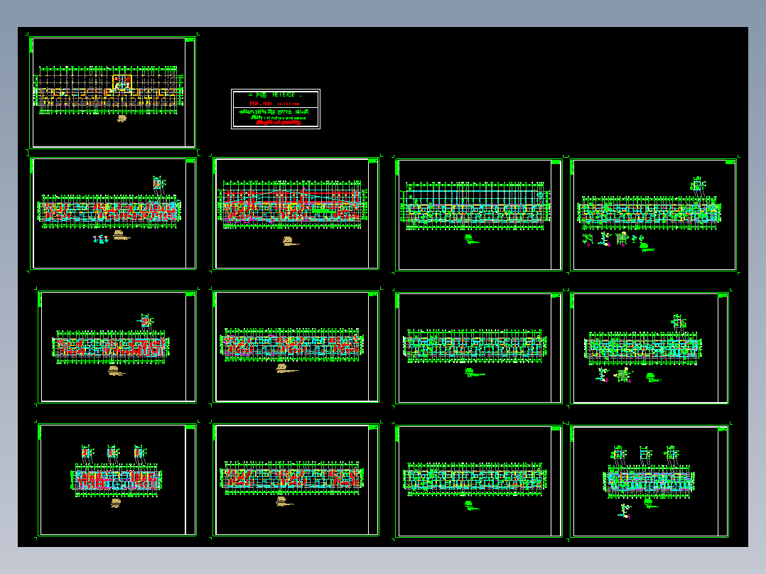 框架住宅基础平面结构图