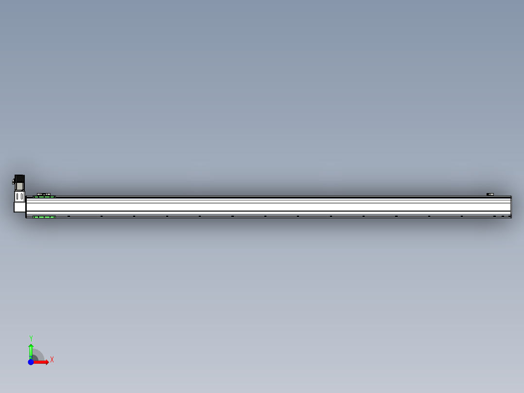 同步带滑台-半封闭B13-L90-S2700-R-P40-D3前视图