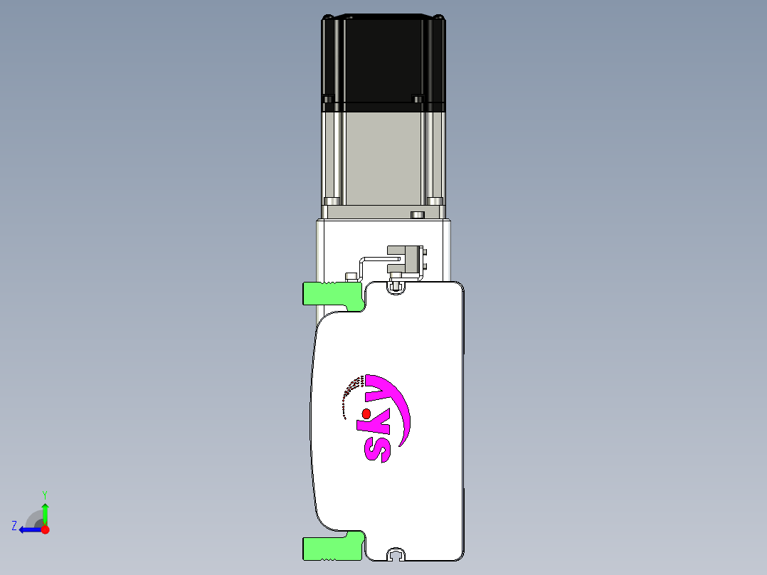 同步带滑台-半封闭B13-L90-S2700-R-P40-D3右视图