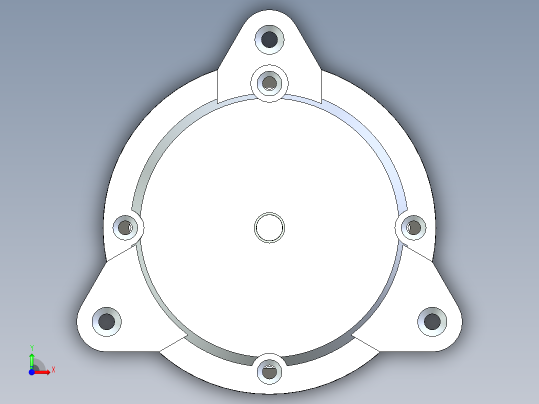 12V 30A直流电机三维前视图