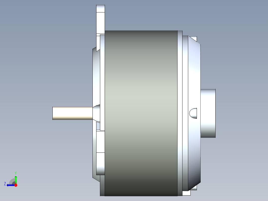 12V 30A直流电机三维右视图