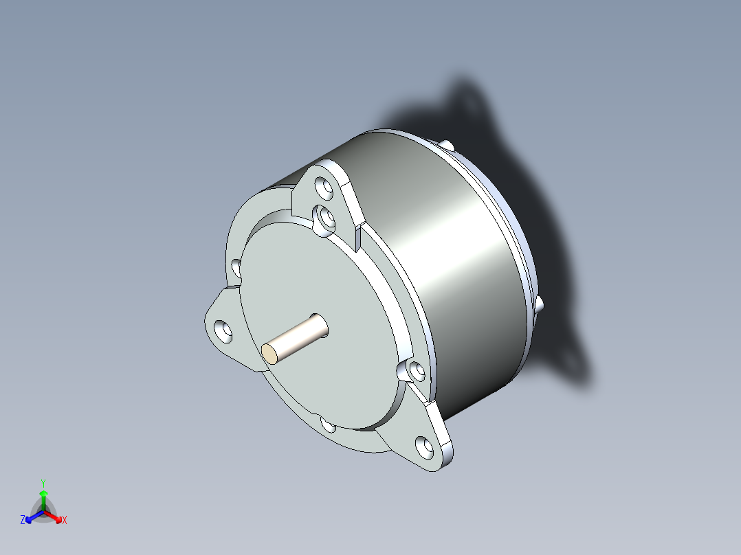 12V 30A直流电机三维正等轴测图