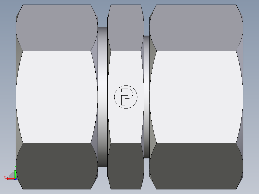 卡套式工业通用硬管接头EO_Distance_piece_adapter_DA28ZLCF后视图