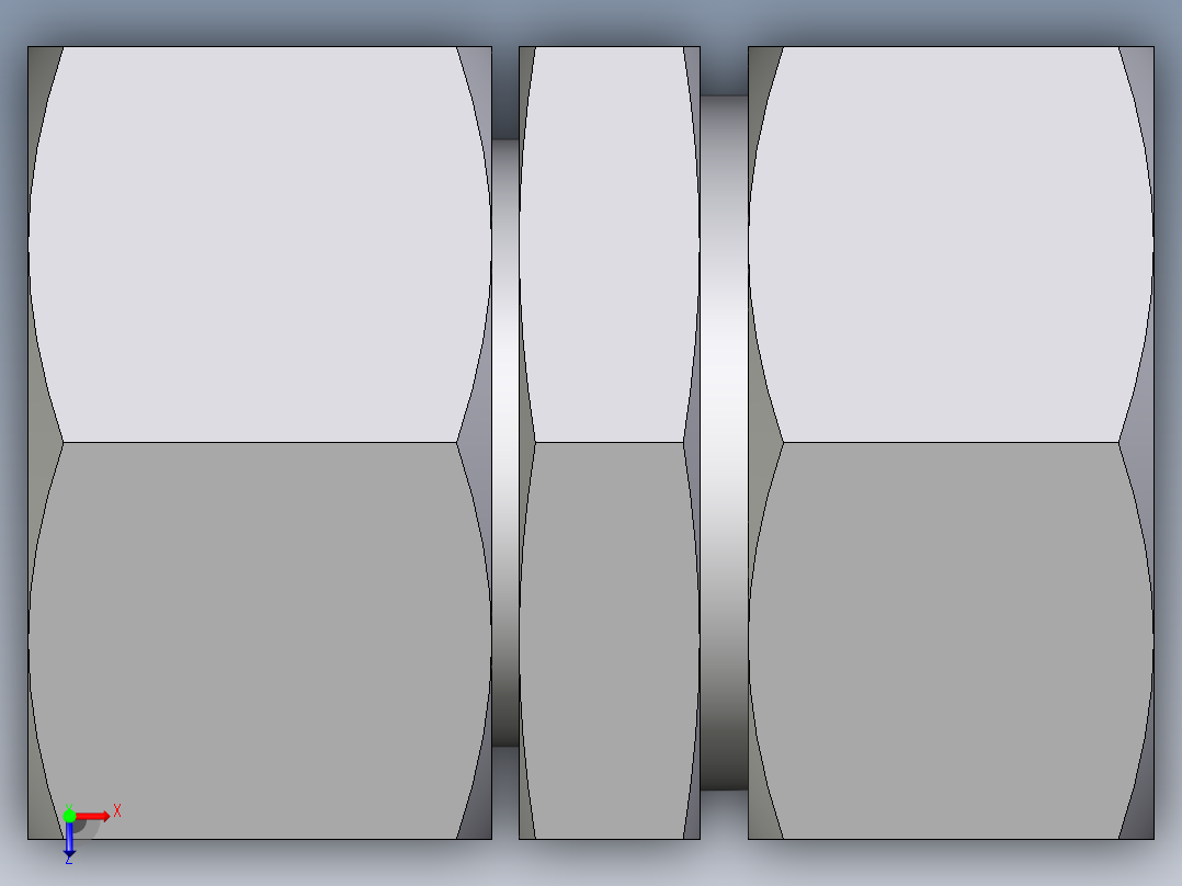 卡套式工业通用硬管接头EO_Distance_piece_adapter_DA28ZLCF俯视图