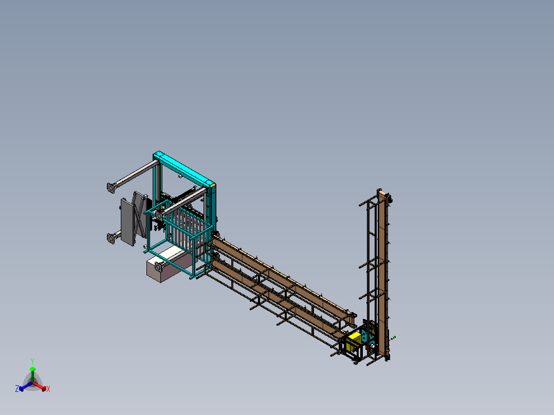 薄膜自动检测生产线sw17可编辑正等轴测图