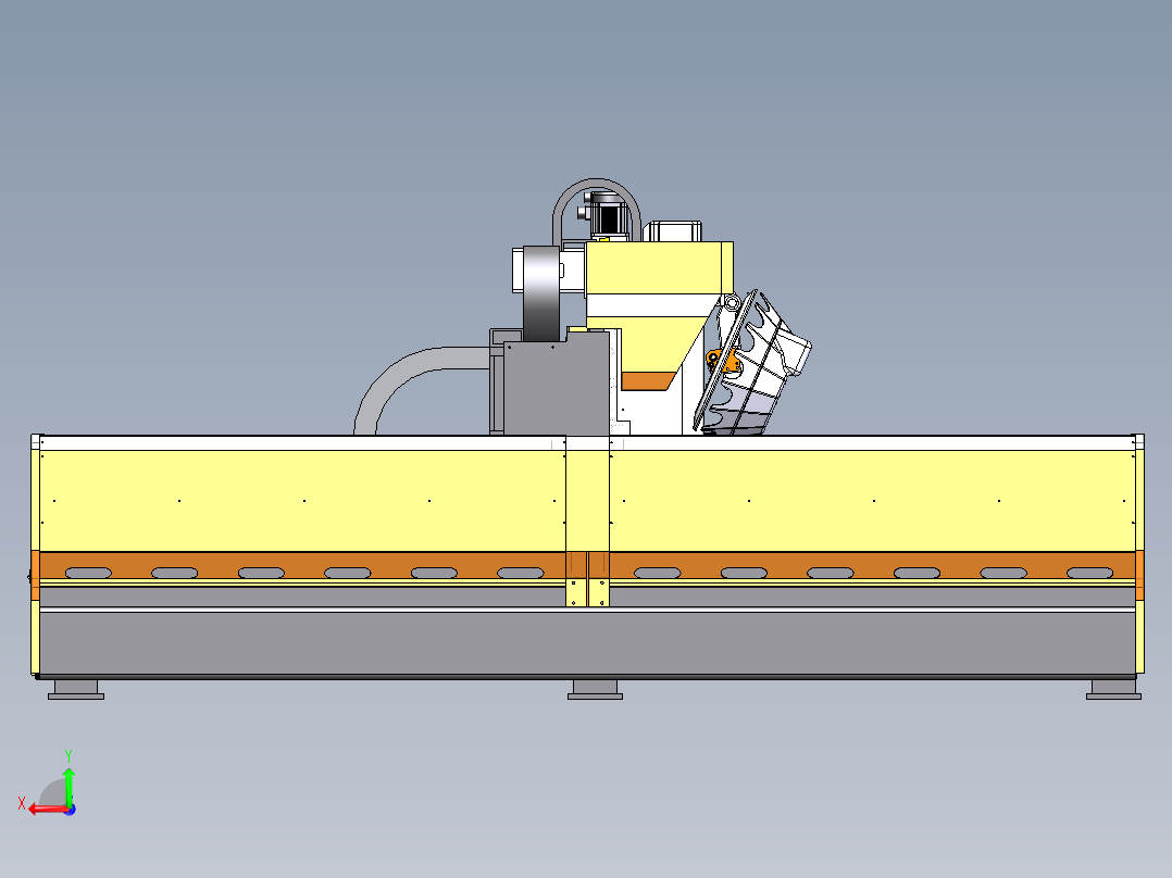 1325大型铝板钻攻机雕刻机sw18可编辑后视图