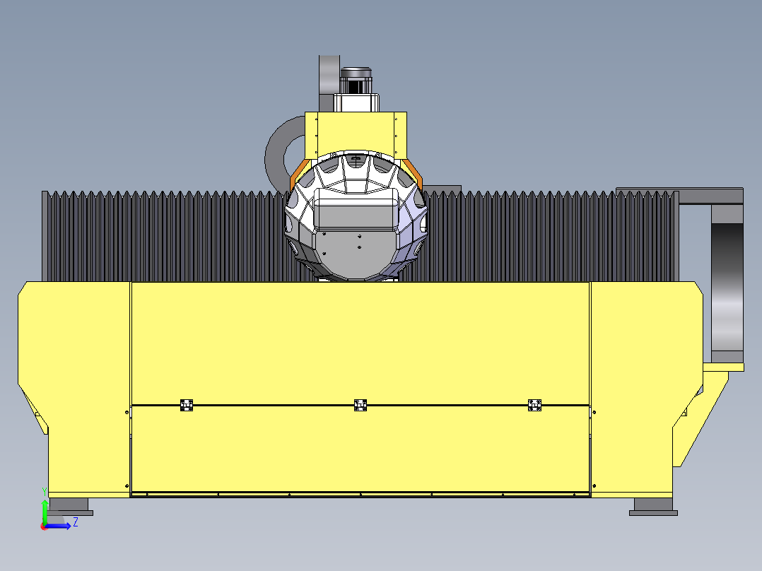 1325大型铝板钻攻机雕刻机sw18可编辑左视图