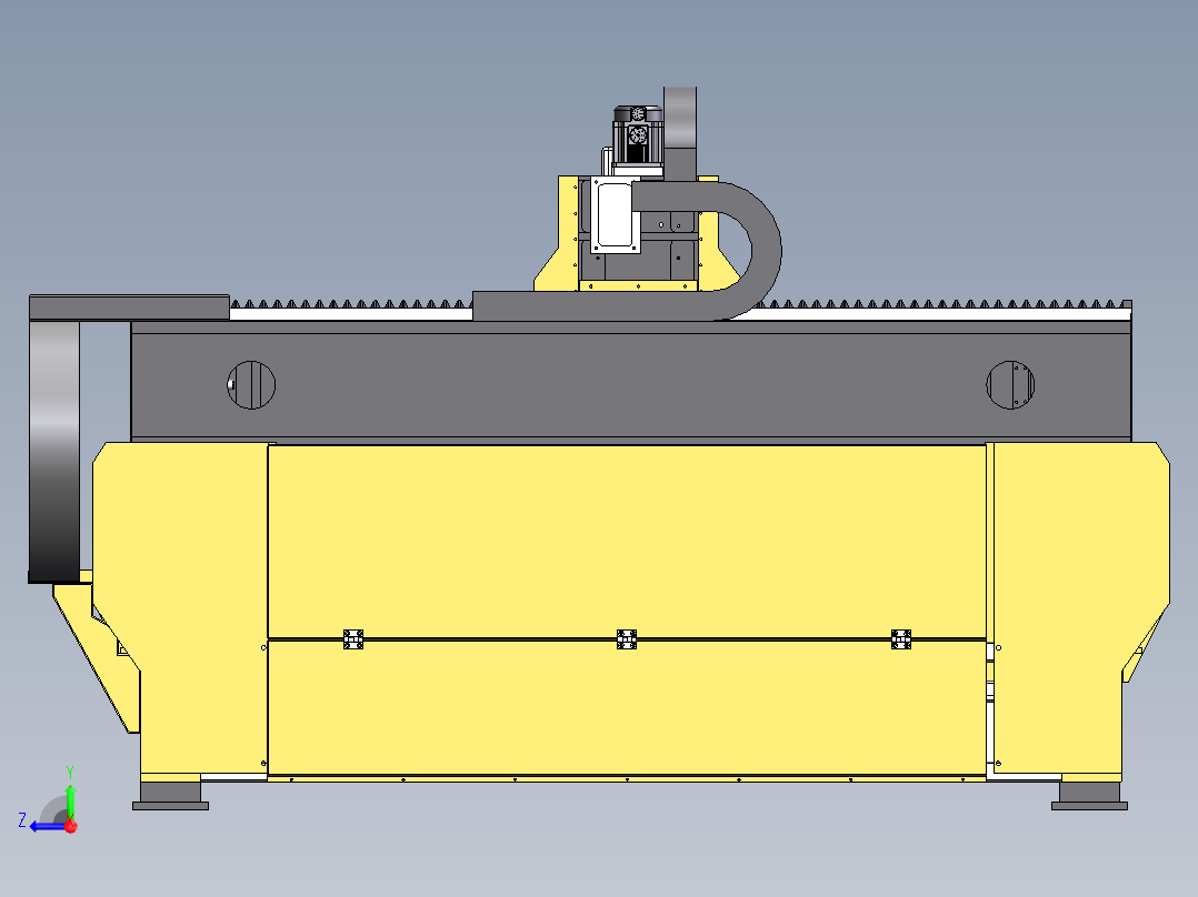 1325大型铝板钻攻机雕刻机sw18可编辑右视图