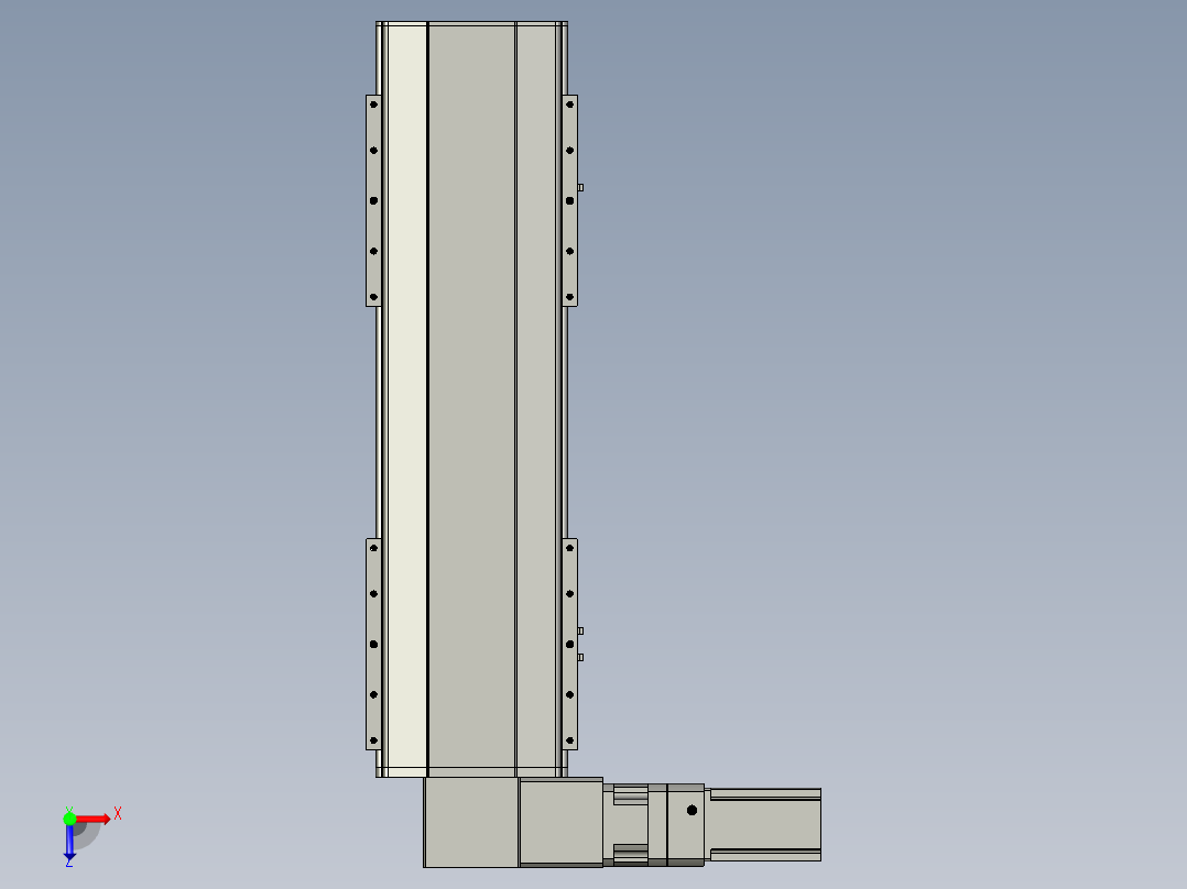 直线模组LHB21-L40-S450-L(B)设计图纸俯视图