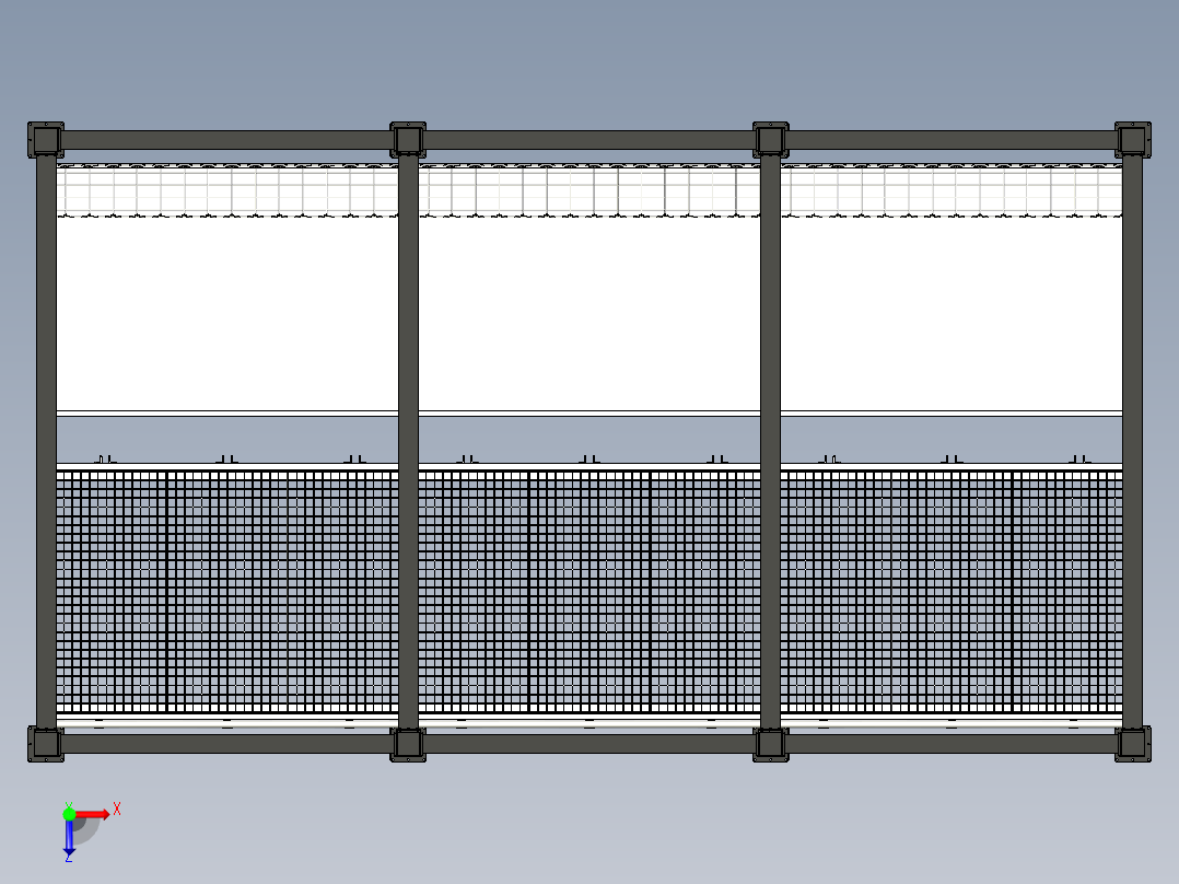 服务器机房走道俯视图