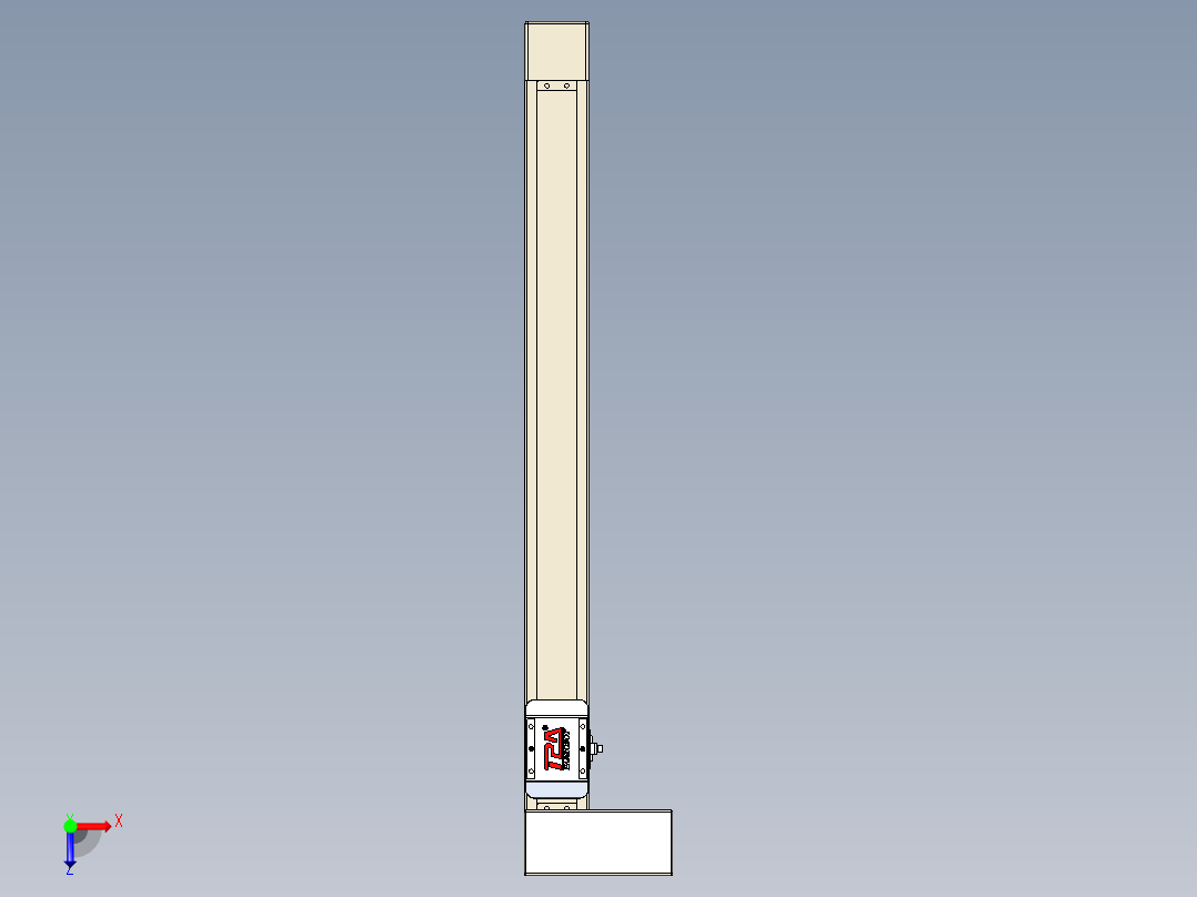 同步带全封闭直线模组TPA-HCB-65S-90-L600-MR-Y-P10-N3俯视图