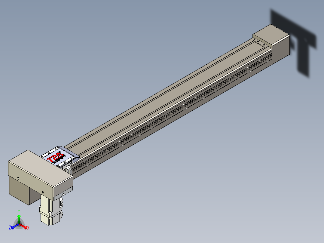 同步带全封闭直线模组TPA-HCB-65S-90-L600-MR-Y-P10-N3正等轴测图