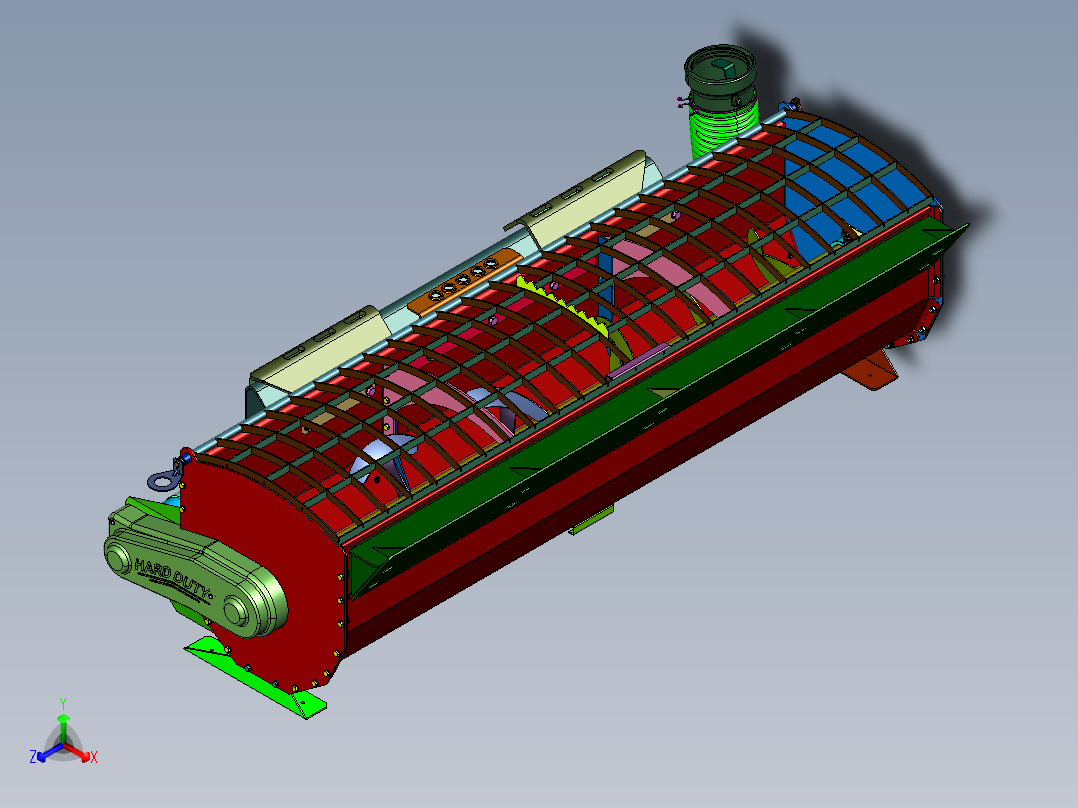 轻型超高性能水泥搅拌机正等轴测图