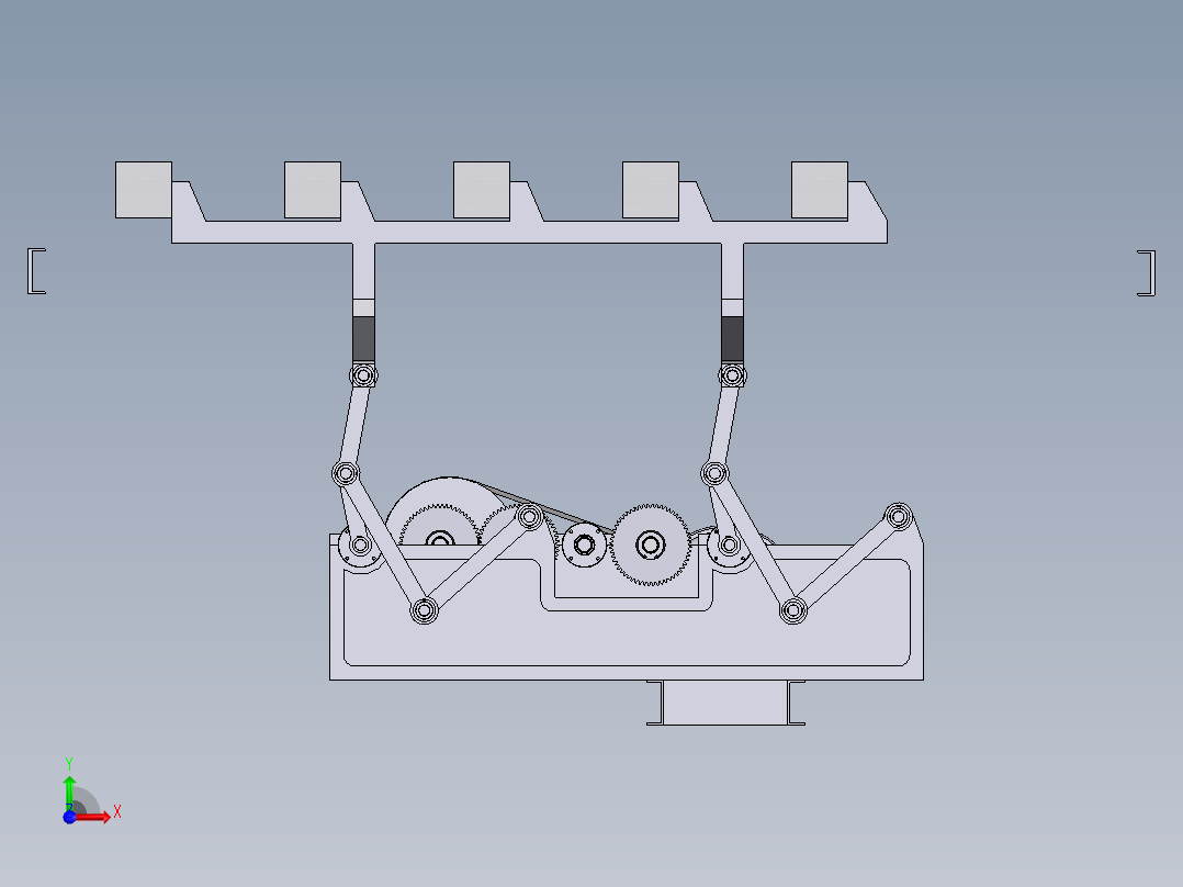 步进送料机传动系统设计（带三维图及仿真）143052前视图