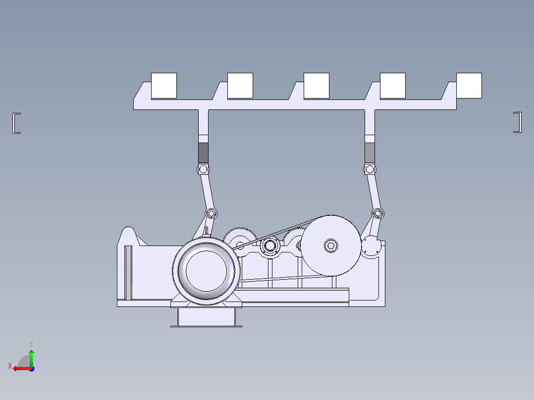 步进送料机传动系统设计（带三维图及仿真）143052后视图