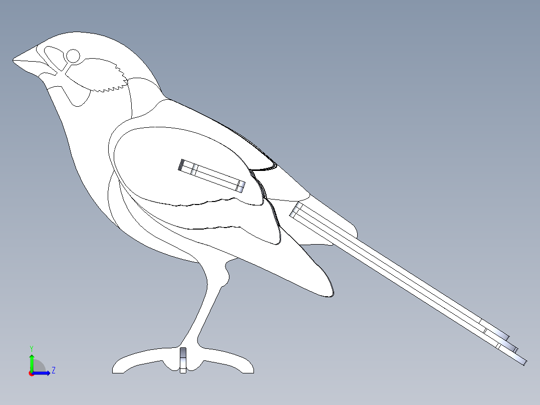 激光下料拼图马STEP _ IGES左视图