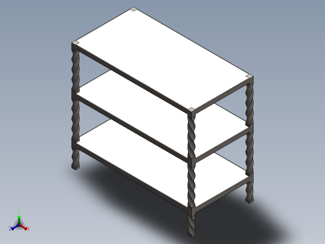 铁鞋架正等轴测图