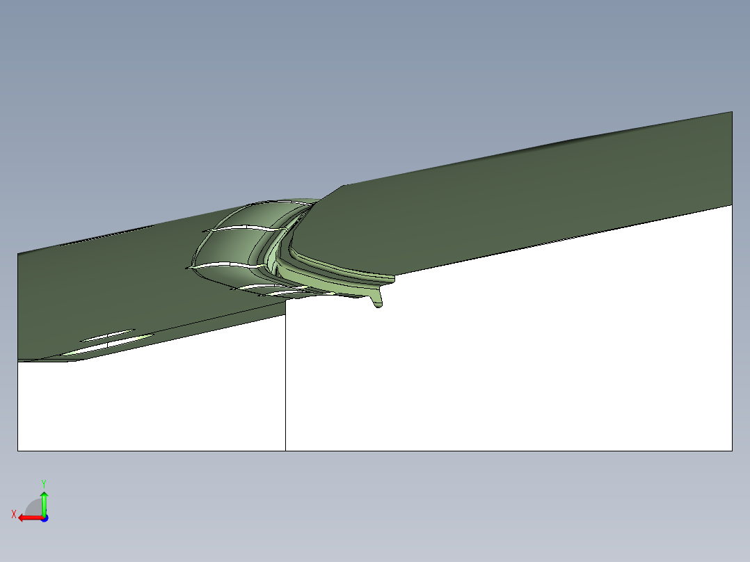 657汽车挡风玻璃密封组件夹具UG设计后视图