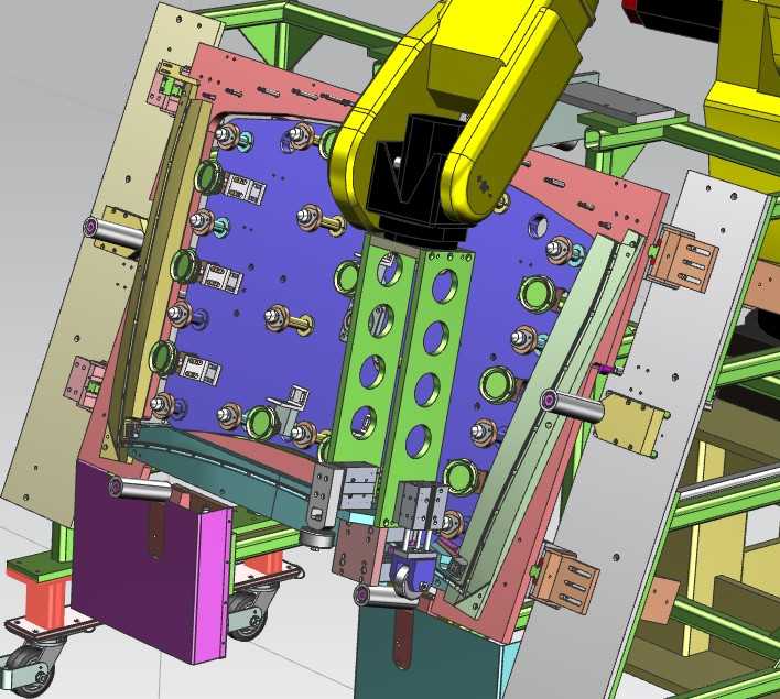 657汽车挡风玻璃密封组件夹具UG设计