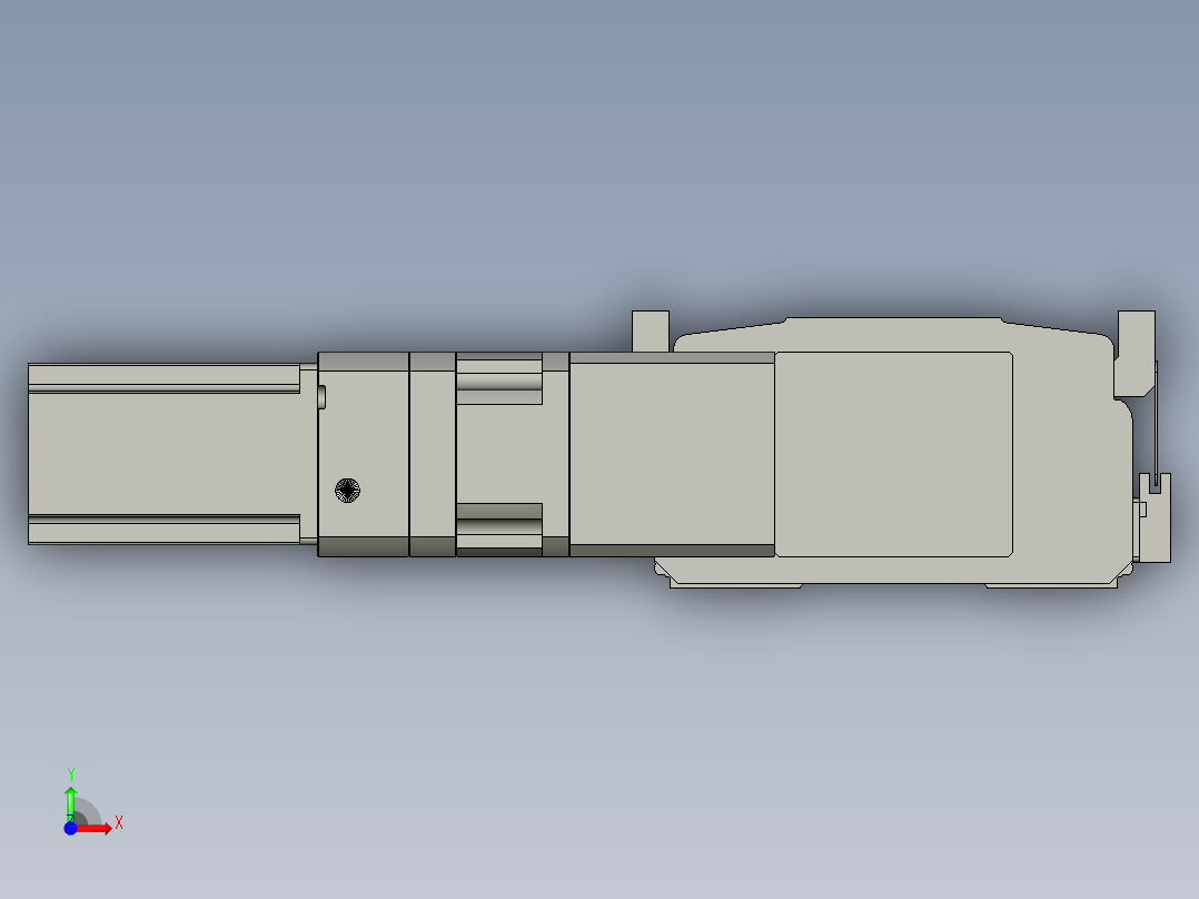 直线模组LHB21-L40-S1700-R(B)设计图纸前视图