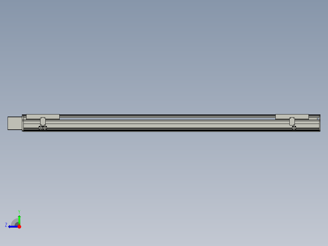 直线模组LHB21-L40-S1700-R(B)设计图纸右视图