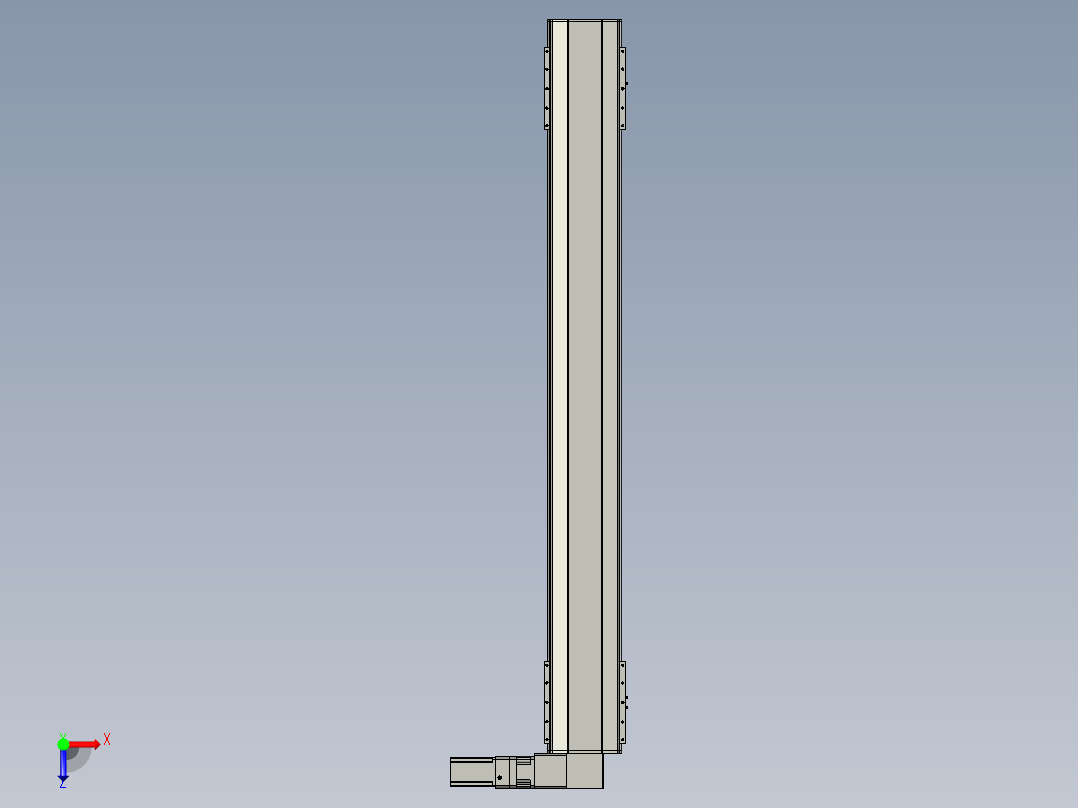 直线模组LHB21-L40-S1700-R(B)设计图纸俯视图