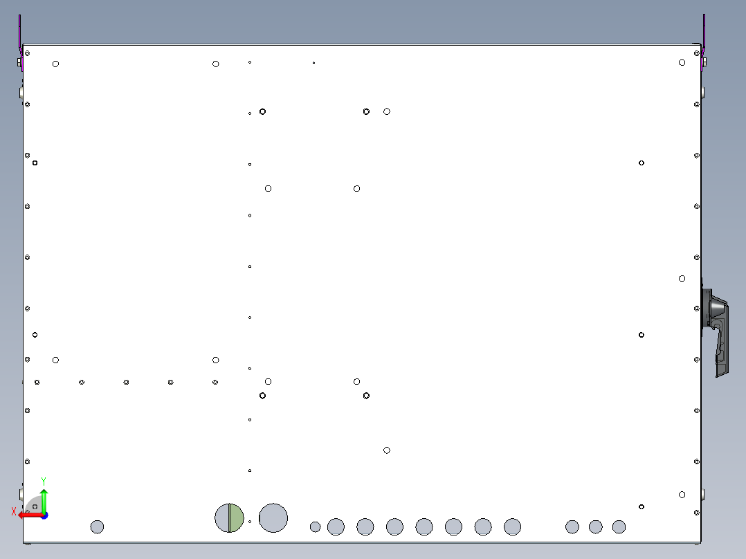 钣金_电气_柜体-stp 三维 图纸后视图