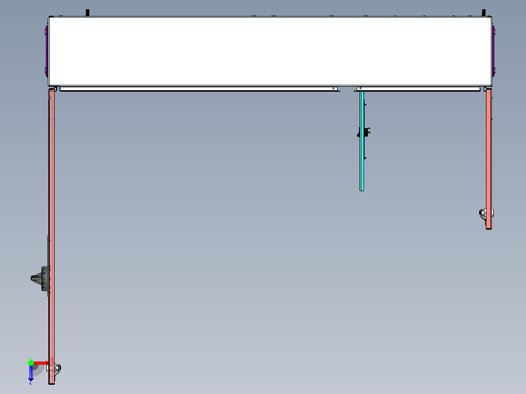 钣金_电气_柜体-stp 三维 图纸俯视图