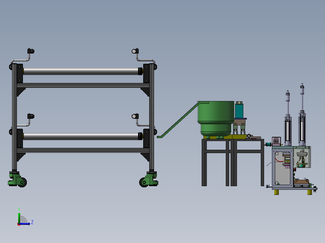 永磁生产线设备sw17可编辑左视图