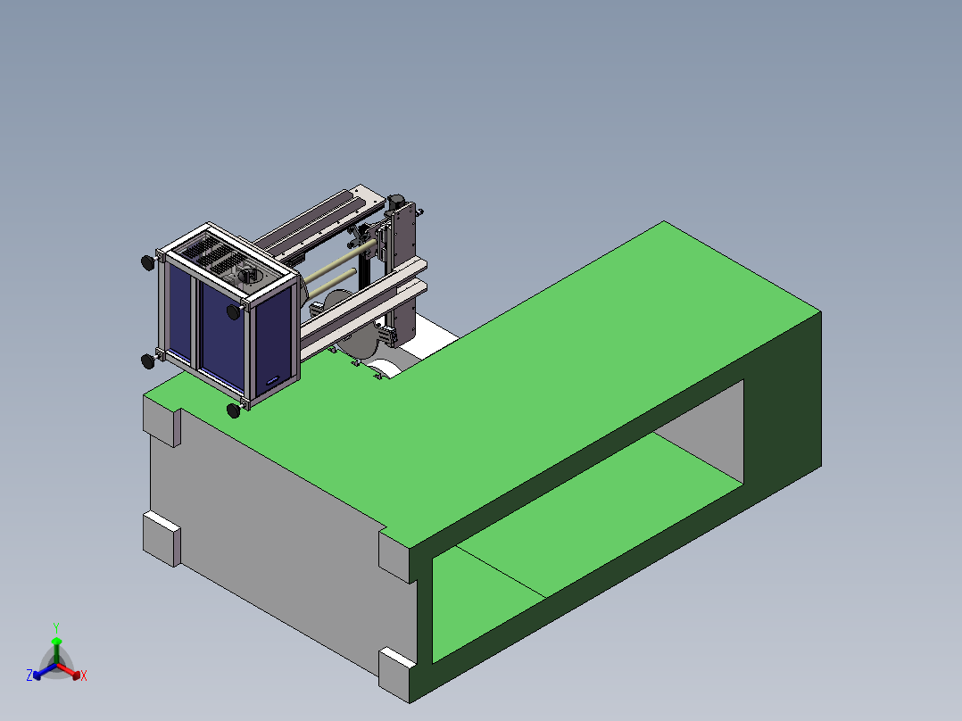 冲床圆片送料机sw14可编辑正等轴测图