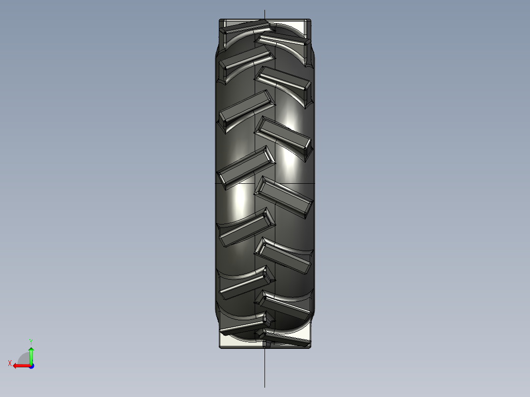 solidworks 汽车轮胎3D模型后视图