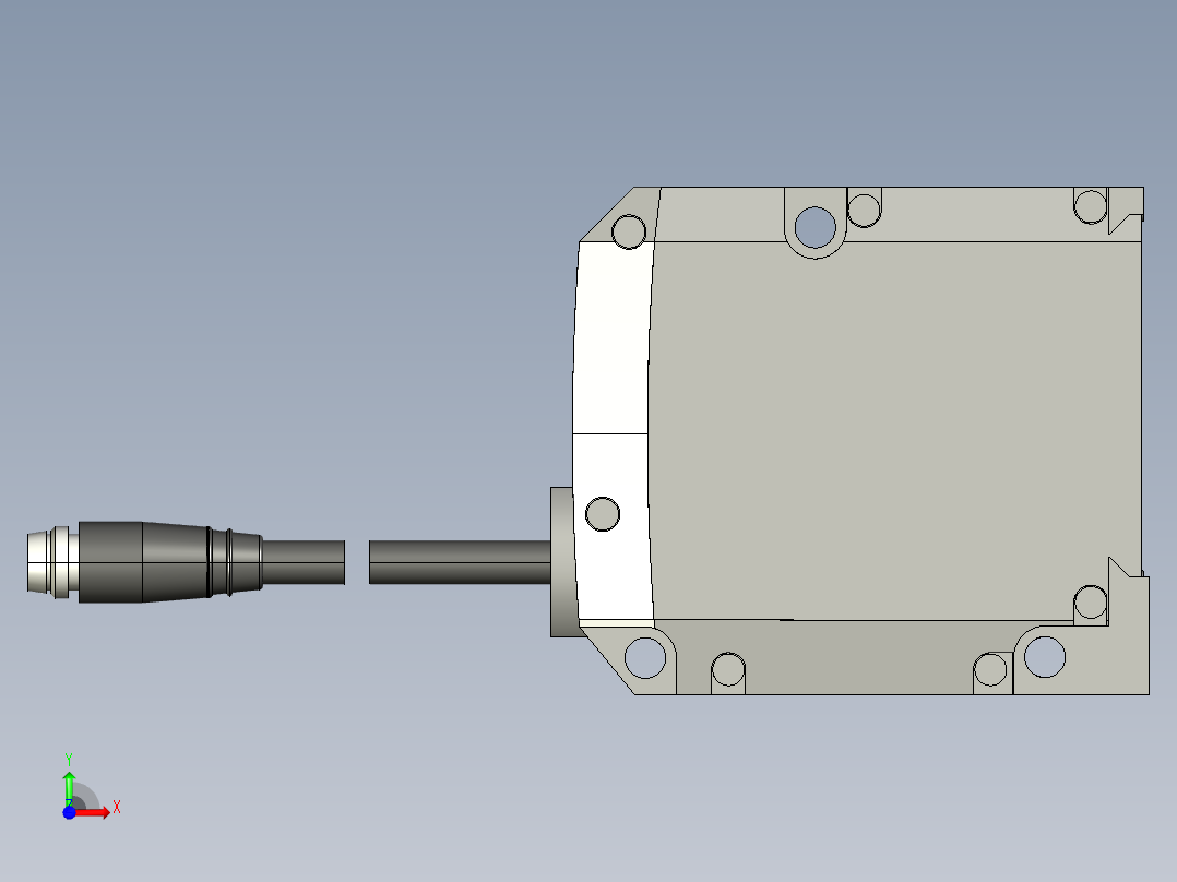 基恩士IG-028_T_kc图纸模型前视图