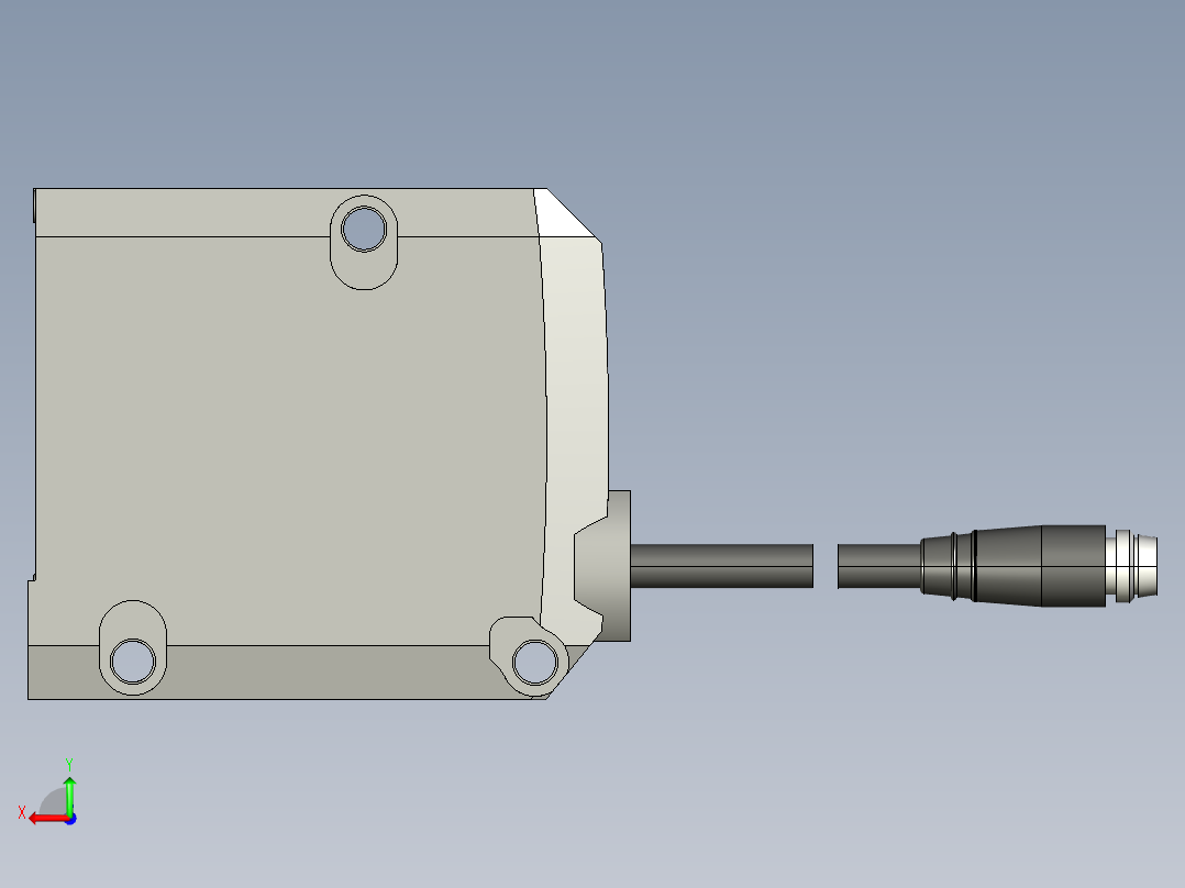 基恩士IG-028_T_kc图纸模型后视图