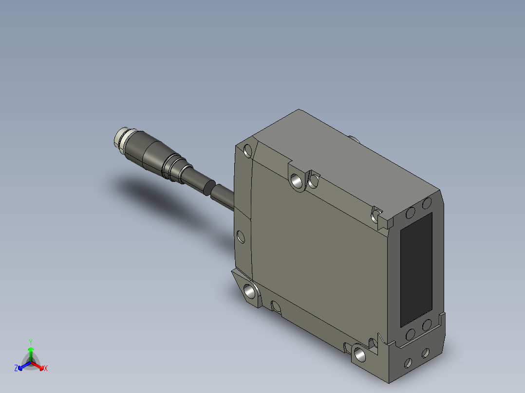 基恩士IG-028_T_kc图纸模型正等轴测图