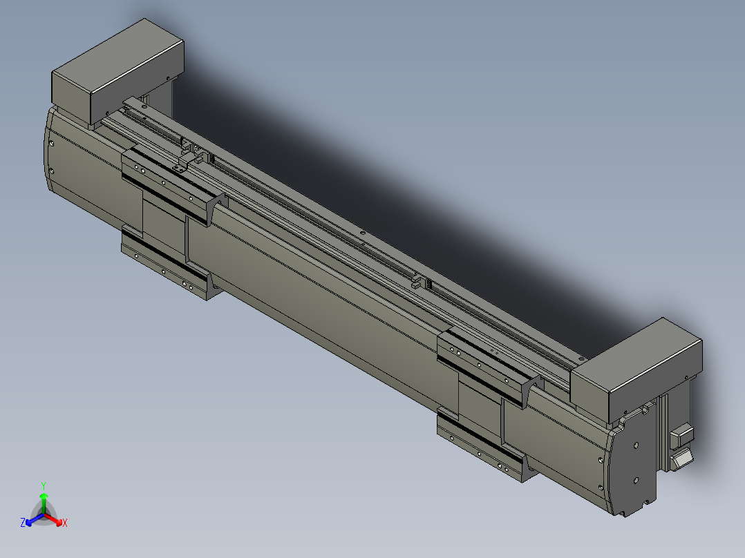 威洛博双电机滑台-VBF14S2-L50-S350-BD-P40-C6正等轴测图