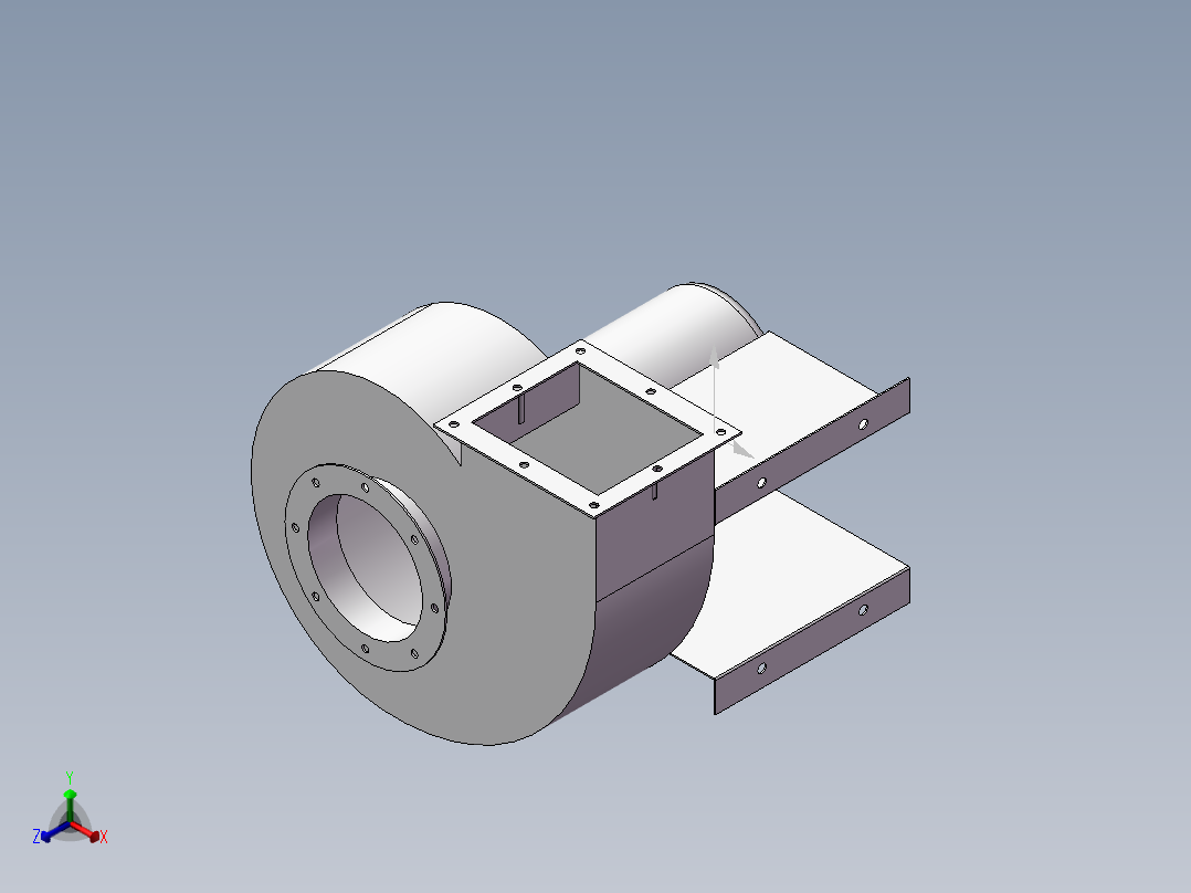 DZ200 0度鑫风风机正等轴测图