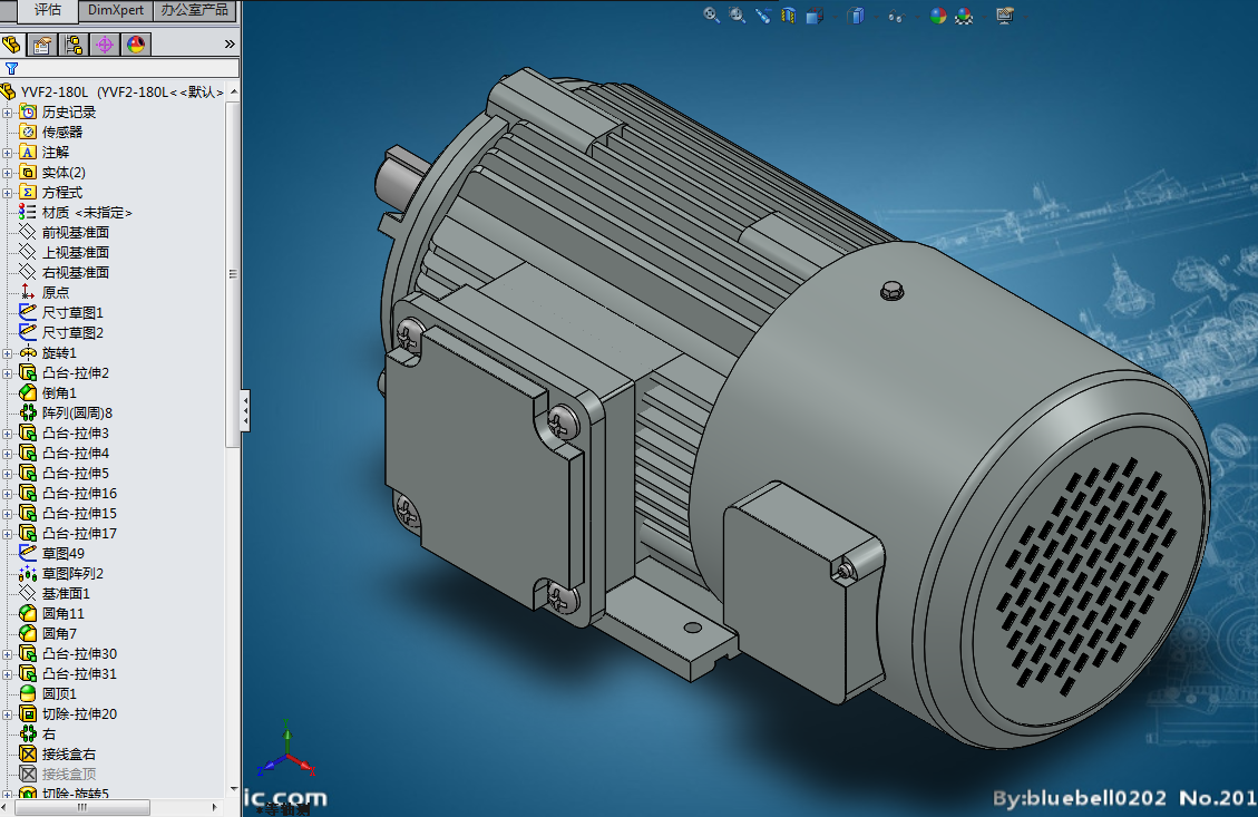 YVPYVF2变频电机B3型模型合集
