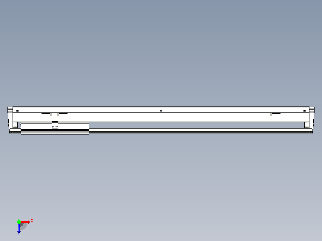 威洛博VL系列直线电机模组-VL14S3-S650俯视图