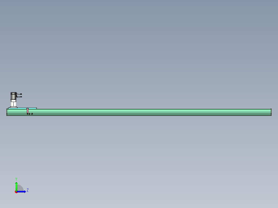 东锦齿条传动DH270G-L167-S3500-BU-减速机+750W左视图