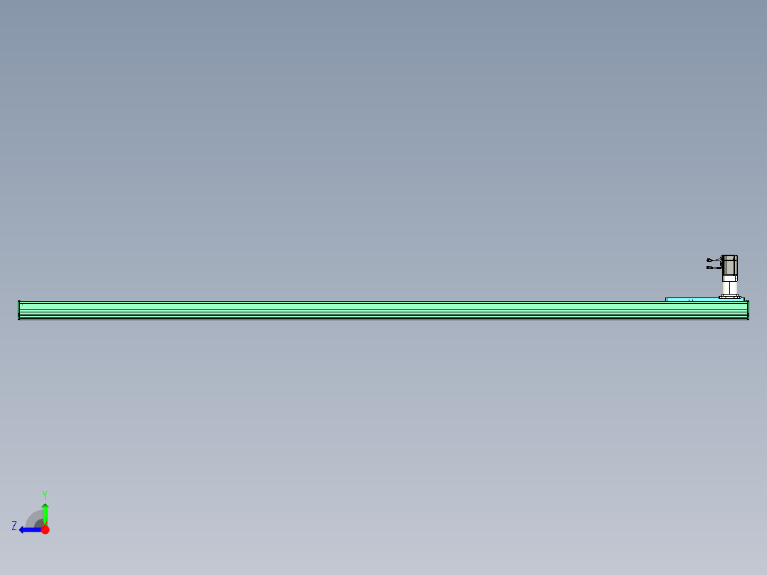 东锦齿条传动DH270G-L167-S3500-BU-减速机+750W右视图