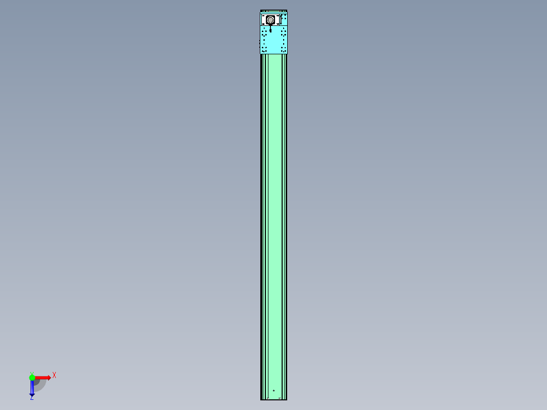 东锦齿条传动DH270G-L167-S3500-BU-减速机+750W俯视图