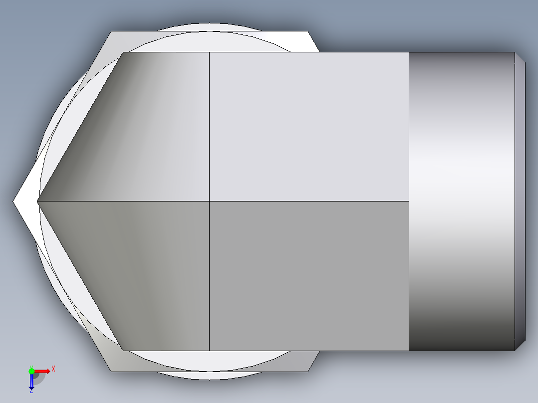 卡套式工业通用硬管接头EO_Adjustable_Locknut_elbow_WEE28LMOMDCF俯视图