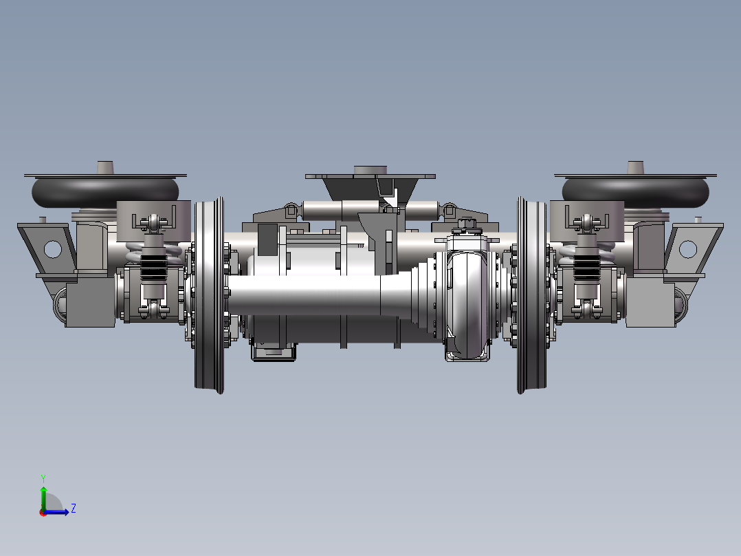 CRH2动车转向架系统 1207527左视图