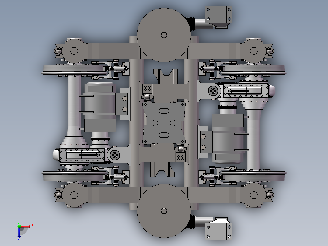 CRH2动车转向架系统 1207527俯视图