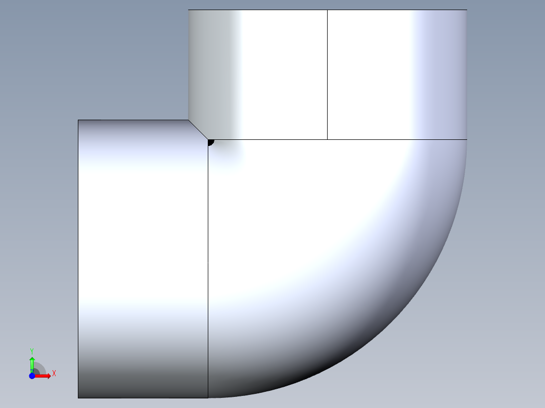 CPVC管件05-Sch80_90Elbow_SxS_9806-100 _10in前视图