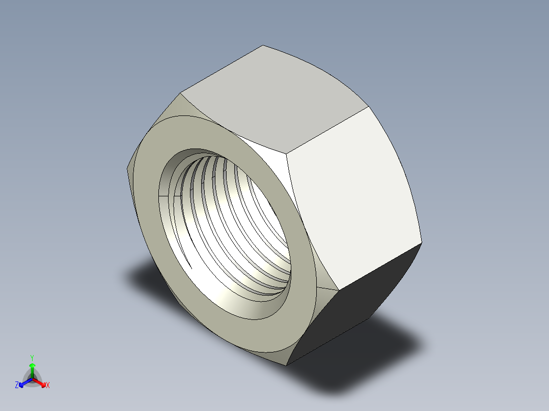 DIN 934 螺母-M68 Nut.STEP正等轴测图