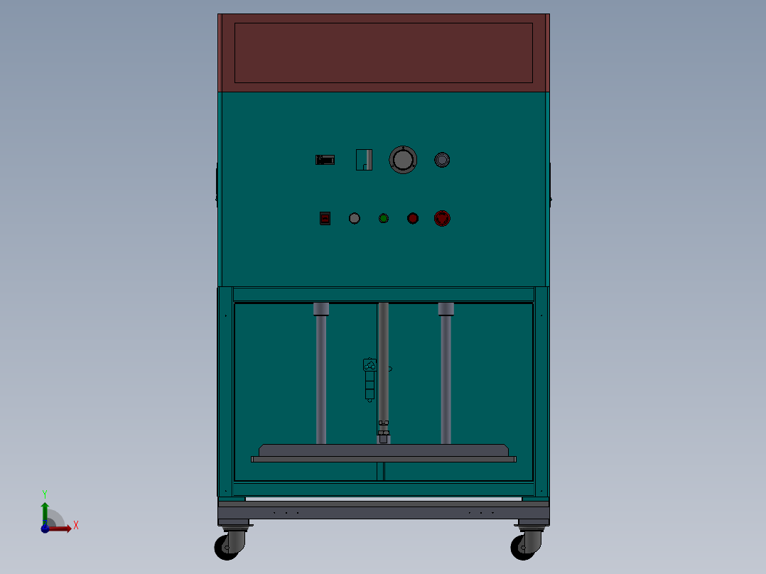 快递打包压缩机（sw18可编辑+工程图）前视图